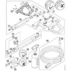 Genuine Stihl RE100 / E - Spray gun, Spray lance/wand