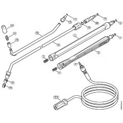 Genuine Stihl RE100 / H - Spray lance/wand, High-pressure hose  06/2019