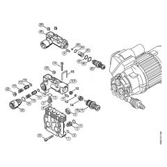 Genuine Stihl RE101 K / D - Regulation valve block