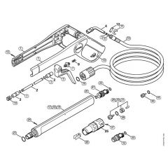 Genuine Stihl RE102 K / F - RE 102 K with automatic cutout:Spray gun, Spray lance/wand