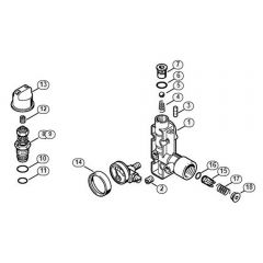 Genuine Stihl RE104 KM / D - Regulation valve block (15.96)