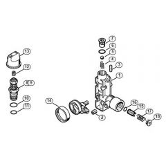 Genuine Stihl RE106 KM / D - Regulation valve block (15.96)