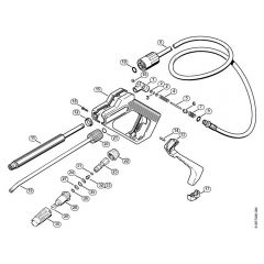 Genuine Stihl RE110 K / J - Spray gun, Spray lance/wand RE 110 K with automatic cutout