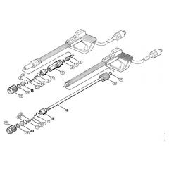 Genuine Stihl RE110 K / P - Spray head, spray lance/wand (24.92), (13.91)