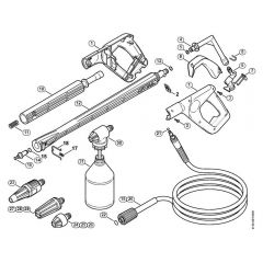 Genuine Stihl RE116 K / E - Spray gun, Spray lance/wand