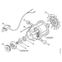 Genuine Stihl RE117 / A - Electric motor