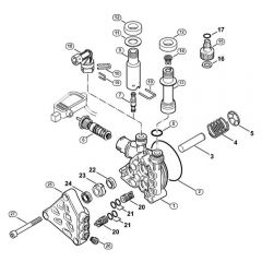 Genuine Stihl RE117 / B - Pump, valve block