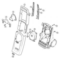 Genuine Stihl RE117 / D - Handle frame, Machine cover