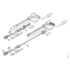 Genuine Stihl RE120 K / P - Spray head, spray lance/wand (24.92), (13.91)