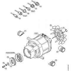 Genuine Stihl RE129 PLUS / A - Electric motor, Connecting cable