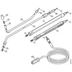 Genuine Stihl RE129 PLUS / J - Spray lance/wand, High-pressure hose  06/2019