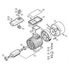 Genuine Stihl RE141 K / B - RE 161 K: Electric motor, Switch box