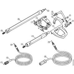 Genuine Stihl RE143 PLUS / J - Spray gun, Spray lance/wand