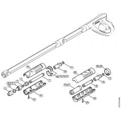 Genuine Stihl RE143 PLUS / K - Spray head, rotary nozzle