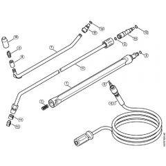 Genuine Stihl RE143 PLUS / P - Spray lance/wand, High-pressure hose  06/2019