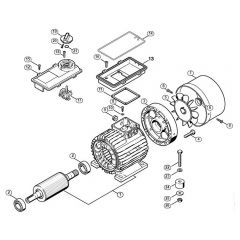 Genuine Stihl RE160 K / B - RE 160 K: Electric motor, Switch box