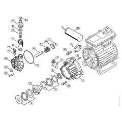 Genuine Stihl RE160 K / D - RE 160 K: Drive housing, Pump