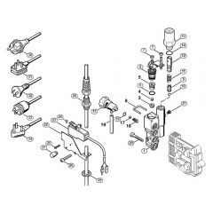 Genuine Stihl RE160 K / F - Regulation valve block, Power cable