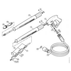 Genuine Stihl RE160 K / J - RE 160 K GB, AUS: Spray gun, Spray lance/wand