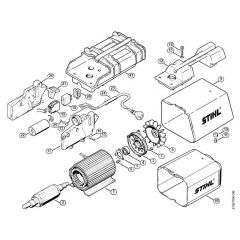Genuine Stihl RE220 K / A - Electric motor RE 220 K, 240 K, Pedal switch RE 240 K