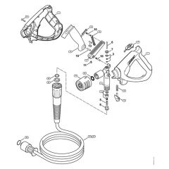 Genuine Stihl RE232 / M - Spray gun, High-pressure hose