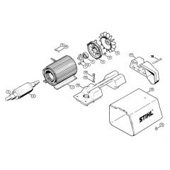 Genuine Stihl RE250 K / A - Electric motor