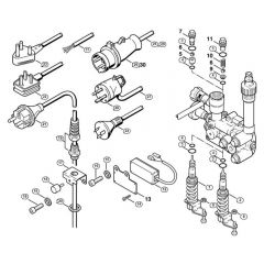 Genuine Stihl RE270 K / D - Control piston, Power cable