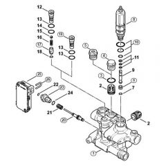 Genuine Stihl RE271 PLUS / D - Valve block, Control piston