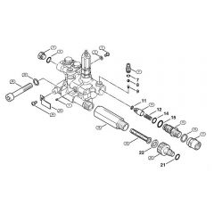 Genuine Stihl RE271 PLUS / E - Valve block, Water attachment