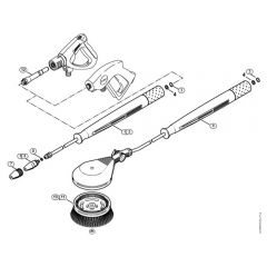 Genuine Stihl RE271 PLUS / N - Rotory nozzle, rotory washing brush (40.2009)