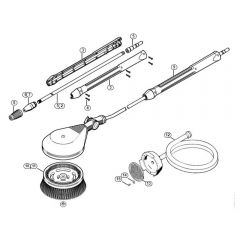 Genuine Stihl RE272 PLUS / O - Rotory nozzle, rotory washing brush, Suction hose
