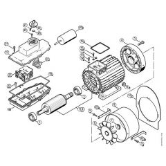 Genuine Stihl RE280 K / A - Electric motor, Switch housing