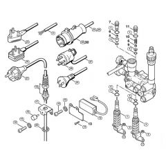 Genuine Stihl RE280 K / D - Control piston, Power cable