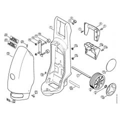 Genuine Stihl RE280 K / E - Chassis, Machine cover