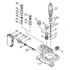 Genuine Stihl RE281 / D - Valve block, Control piston