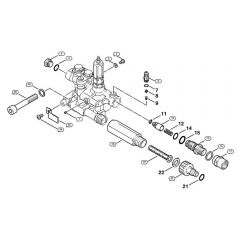 Genuine Stihl RE281 PLUS / E - Valve block, Water attachment