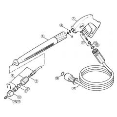 Genuine Stihl RE281 PLUS / L - Spray gun, Spray lance/wand (40.2009)