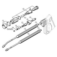 Genuine Stihl RE340 K / L - Spray lance/wand, Spray head Vario SP 300