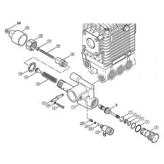 Genuine Stihl RE360 K / D - Regulation valve block