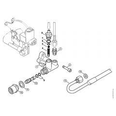 Genuine Stihl RE362 / D - Regulation valve block, Non-return valve