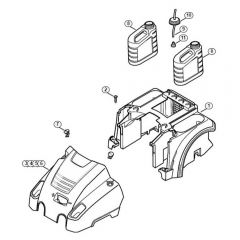 Genuine Stihl RE362 / G - Housing, Machine cover, Container