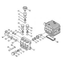 Genuine Stihl RE520 W / C - Valve block