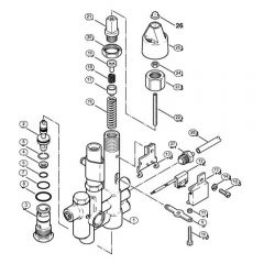 Genuine Stihl RE520 W / D - Regulation valve block, Control piston