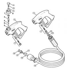 Genuine Stihl RE520 W / P - Spray gun, High-pressure hose