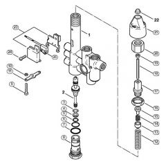 Genuine Stihl RE521 / F - Regulation valve block, Control piston