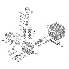 Genuine Stihl RE550 W / C - Valve block