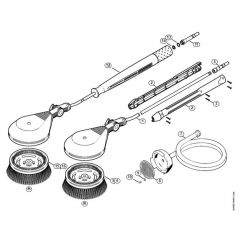 Genuine Stihl RE551 PLUS / AA - Rotory washing brush, Suction hose