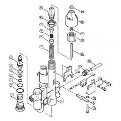 Genuine Stihl RE580 W / D - Regulation valve block, Control piston