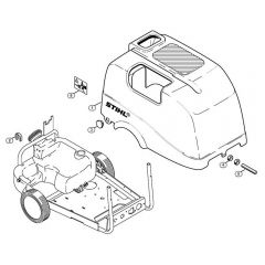 Genuine Stihl RE580 W / O - Machine cover