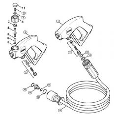 Genuine Stihl RE580 W / P - Spray gun, High-pressure hose